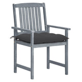 Vidaxl tuinstoelen 2 st met kussens massief acaciahout grijs