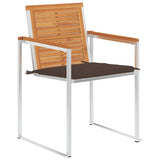 Vidaxl tuinstoelen 2 st met kussens massief acaciahout en staal