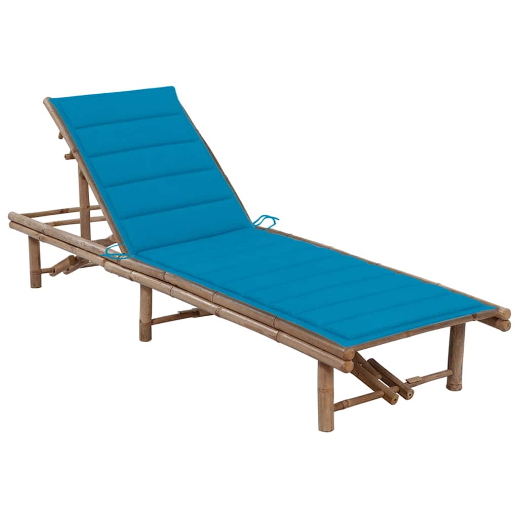 Vidaxl ligbed met kussen bamboe