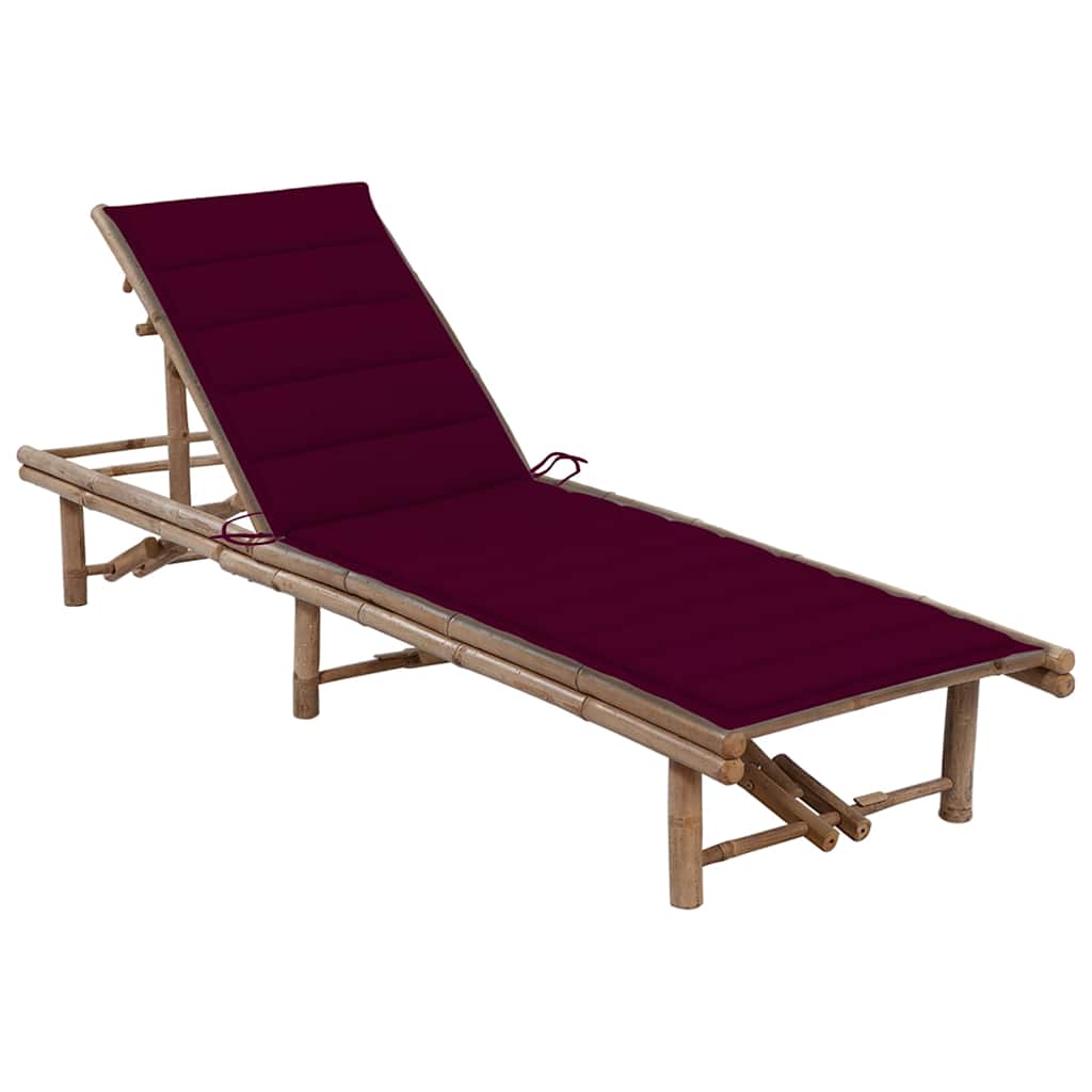 Vidaxl ligbed met kussen bamboe