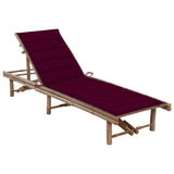 Vidaxl ligbed met kussen bamboe