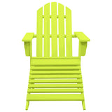 Vidaxl tuinstoel adirondack met voetenbank massief vurenhout groen