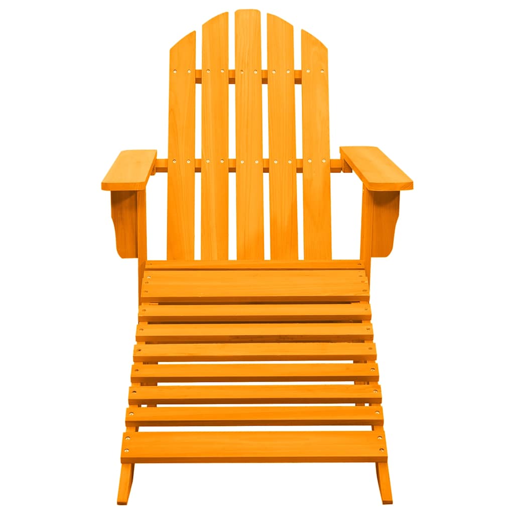 Vidaxl tuinstoel adirondack met voetenbank massief vurenhout oranje