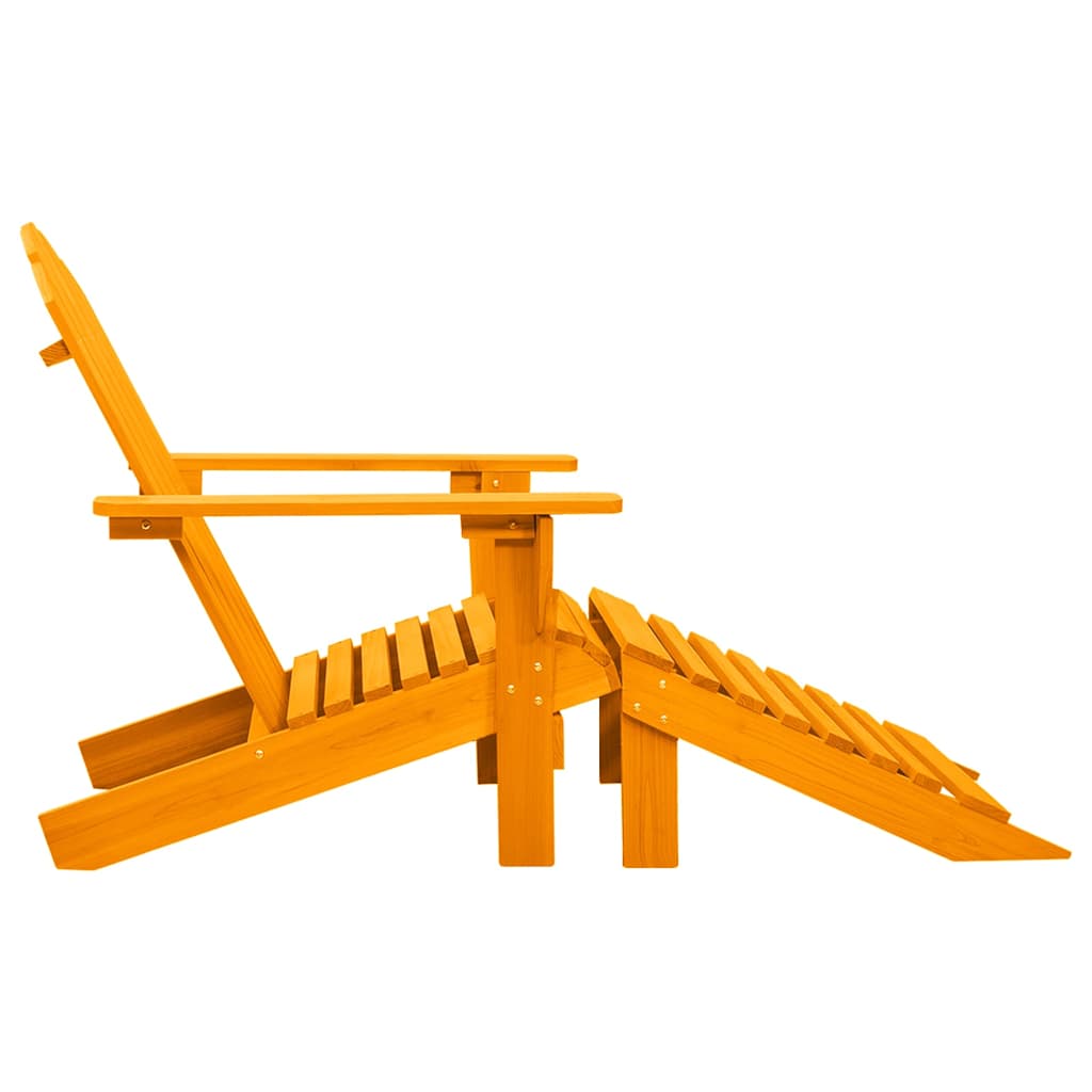 Vidaxl tuinstoel adirondack met voetenbank massief vurenhout oranje