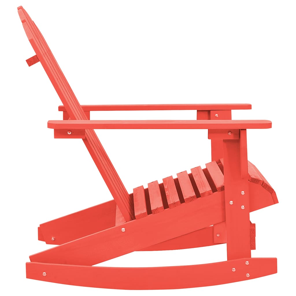 Vidaxl schommelstoel adirondack massief vurenhout rood