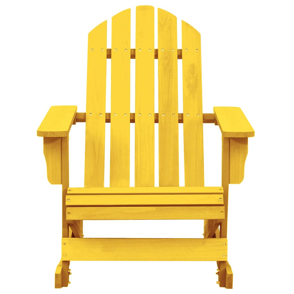 Vidaxl schommelstoel adirondack massief vurenhout geel