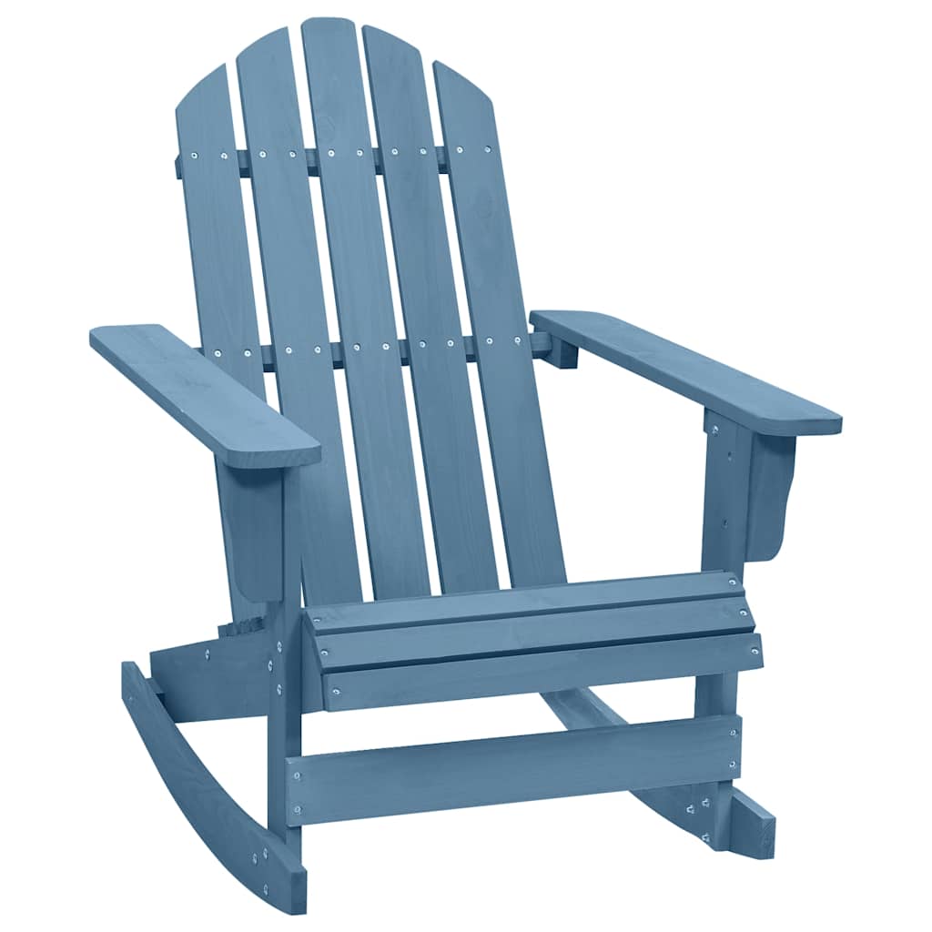 Vidaxl schommelstoel adirondack massief vurenhout blauw