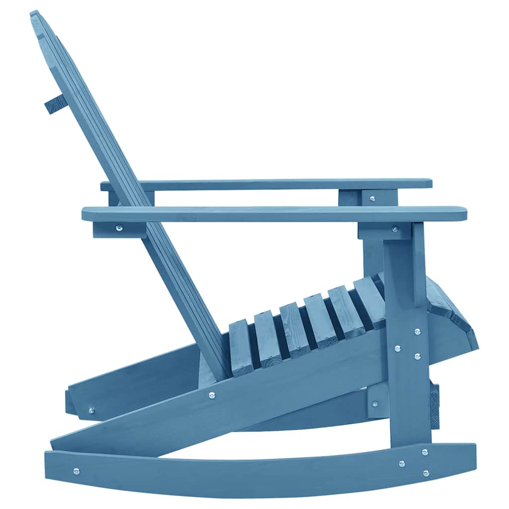Vidaxl schommelstoel adirondack massief vurenhout blauw