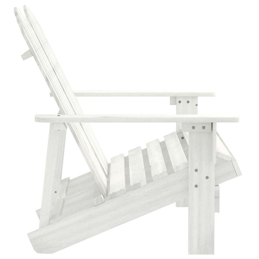 Vidaxl tuinstoel 2-zits adirondack massief vurenhout wit
