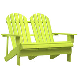 Vidaxl tuinstoel 2-zits adirondack massief vurenhout groen
