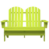 Vidaxl tuinstoel 2-zits adirondack massief vurenhout groen