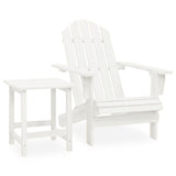 Vidaxl tuinstoel adirondack met tafel massief vurenhout wit