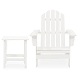 Vidaxl tuinstoel adirondack met tafel massief vurenhout wit