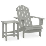 Vidaxl tuinstoel adirondack met tafel massief vurenhout grijs