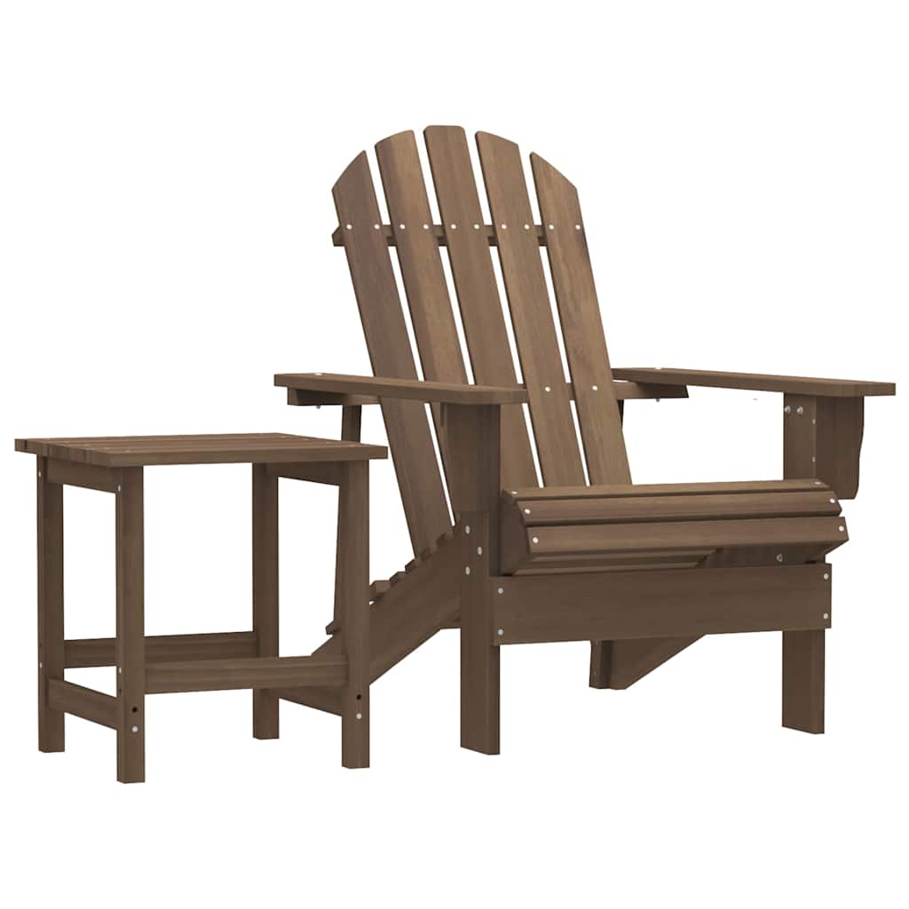Vidaxl tuinstoel adirondack met tafel massief vurenhout bruin