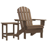 Vidaxl tuinstoel adirondack met tafel massief vurenhout bruin