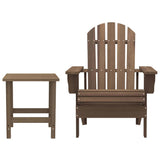 Vidaxl tuinstoel adirondack met tafel massief vurenhout bruin