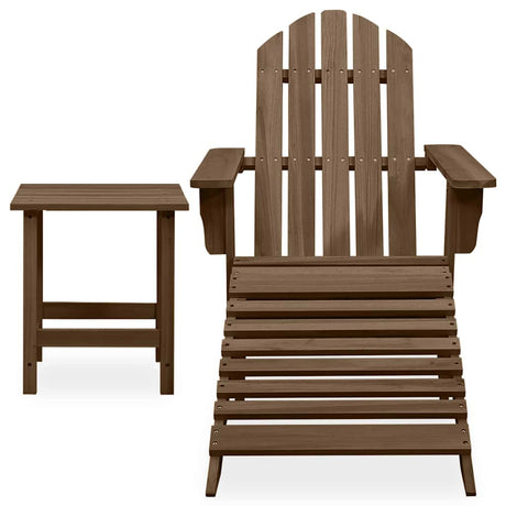 Vidaxl tuinstoel adirondack voetenbank tafel massief vurenhout bruin