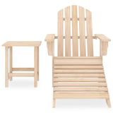 Vidaxl tuinstoel adirondack met voetenbank en tafel massief vurenhout