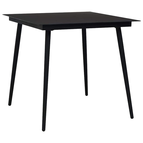 Vidaxl 3-delige tuinset pvc-rattan zwart