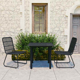 Vidaxl 3-delige tuinset poly rattan en glas