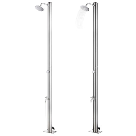 Vidaxl buitendouche 215 cm roestvrij staal