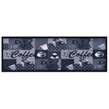 Vidaxl keukenmat wasbaar coffee 45x150 cm blauw
