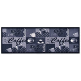 Vidaxl keukenmat wasbaar coffee 45x150 cm blauw