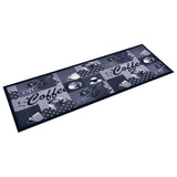 Vidaxl keukenmat wasbaar coffee 45x150 cm blauw