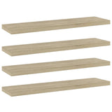 Vidaxl wandschappen 4 st 40x10x1,5 cm bewerkt hout sonoma eikenkleurig