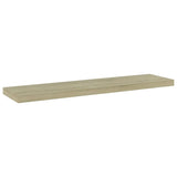 Vidaxl wandschappen 4 st 40x10x1,5 cm bewerkt hout sonoma eikenkleurig