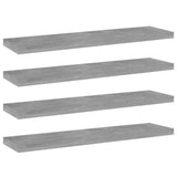 Vidaxl wandschappen 4 st 40x10x1,5 cm bewerkt hout betongrijs