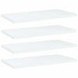 Vidaxl wandschappen 4 st 40x20x1,5 cm bewerkt hout wit