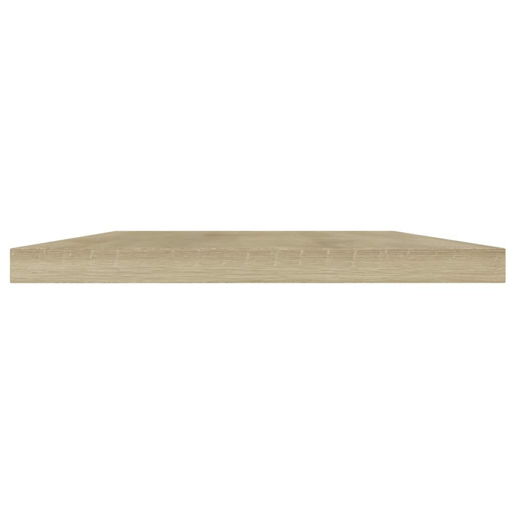Vidaxl wandschappen 4 st 40x20x1,5 cm bewerkt hout sonoma eikenkleurig