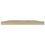 Vidaxl wandschappen 4 st 40x20x1,5 cm bewerkt hout sonoma eikenkleurig