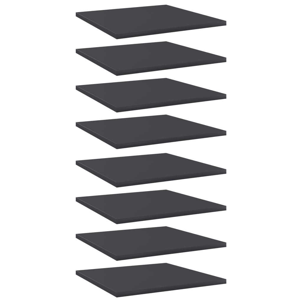 Vidaxl wandschappen 8 st 40x40x1,5 cm bewerkt hout grijs