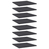 Vidaxl wandschappen 8 st 40x40x1,5 cm bewerkt hout grijs