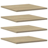 Vidaxl wandschappen 4 st 40x40x1,5 cm spaanplaat sonoma eikenkleurig