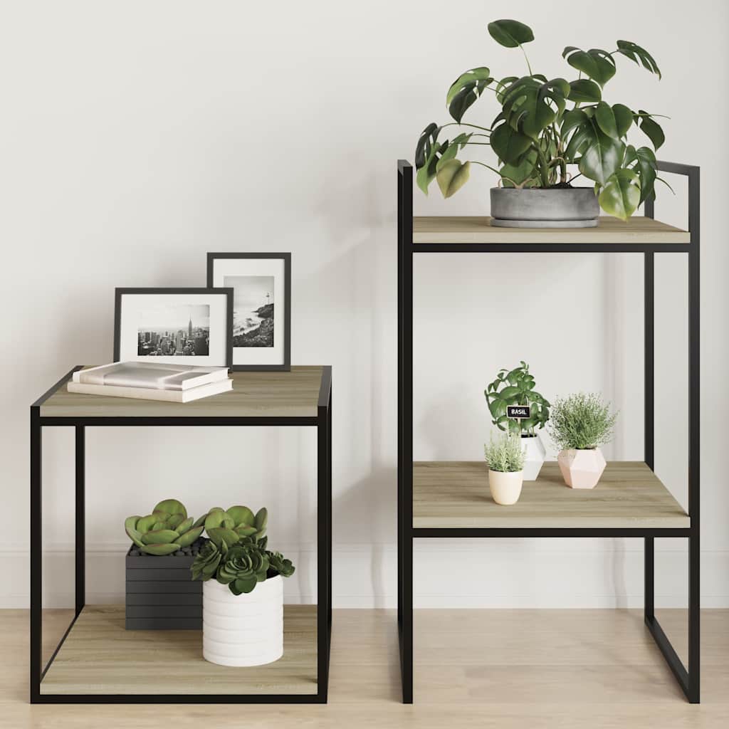 Vidaxl wandschappen 4 st 40x40x1,5 cm spaanplaat sonoma eikenkleurig