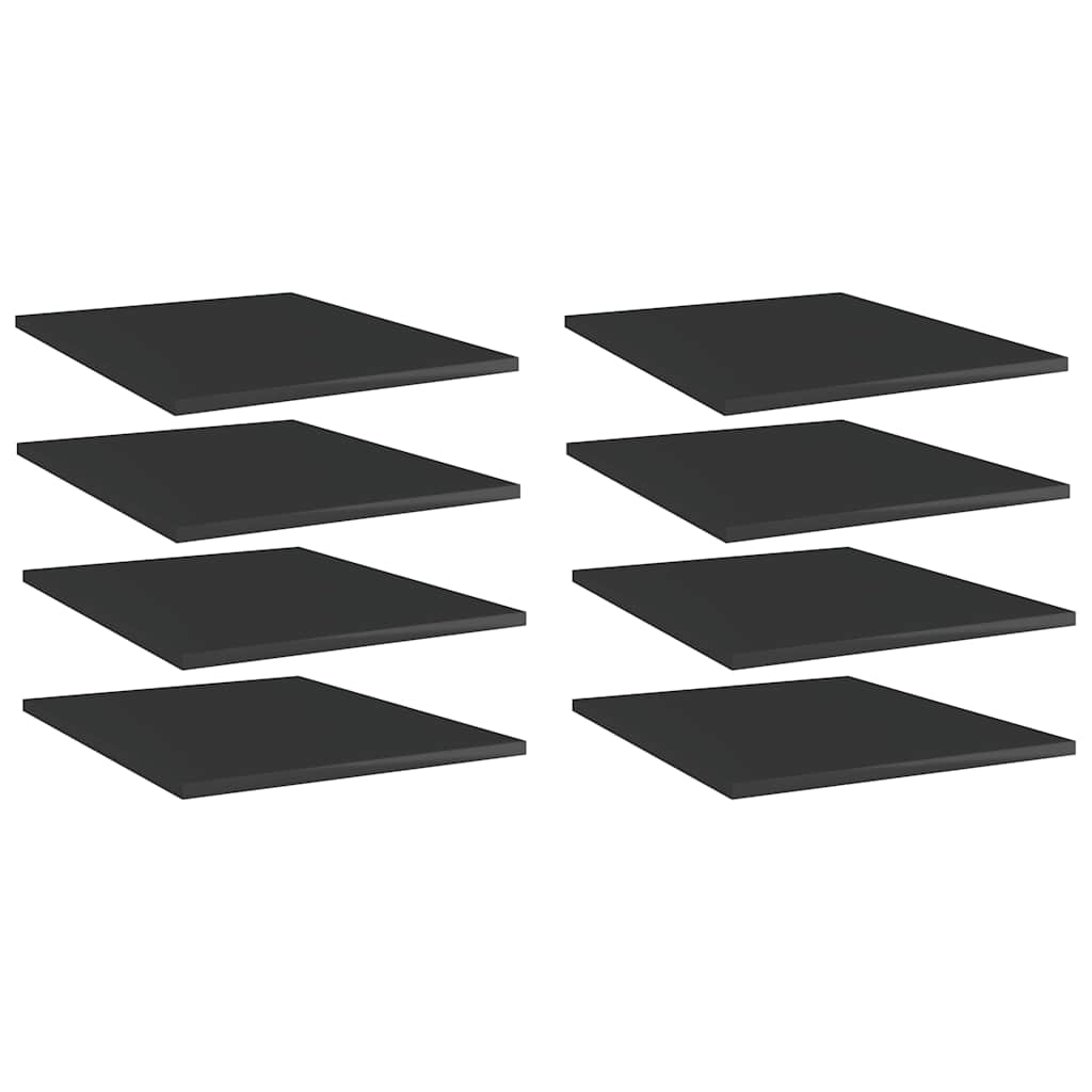 Vidaxl wandschappen 8 st 40x50x1,5 cm bewerkt hout hoogglans zwart