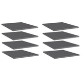 Vidaxl wandschappen 8 st 40x50x1,5 cm bewerkt hout hoogglans grijs