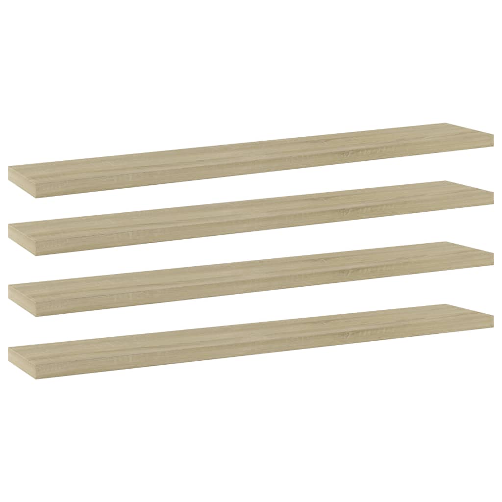 Vidaxl wandschappen 4 st 60x10x1,5 cm spaanplaat sonoma eikenkleurig