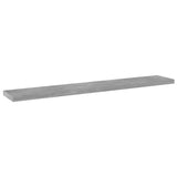 Vidaxl wandschappen 4 st 60x10x1,5 cm bewerkt hout betongrijs
