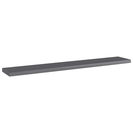 Vidaxl wandschappen 4 st 60x10x1,5 cm spaanplaat hoogglans grijs