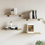 Vidaxl wandschappen 4 st 60x30x1,5 cm spaanplaat sonoma eikenkleurig