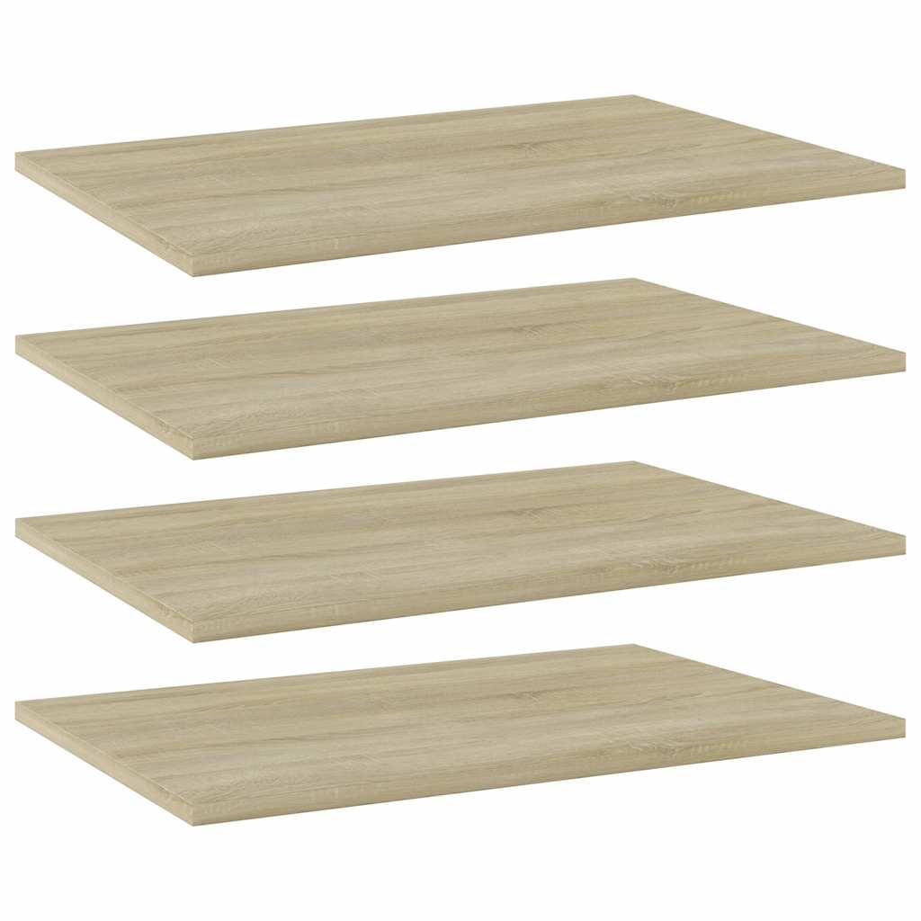 Vidaxl wandschappen 4 st 60x40x1,5 cm bewerkt hout sonoma eikenkleurig