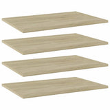 Vidaxl wandschappen 4 st 60x40x1,5 cm bewerkt hout sonoma eikenkleurig