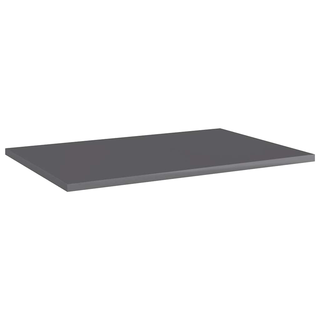 Vidaxl wandschappen 4 st 60x40x1,5 cm spaanplaat hoogglans grijs