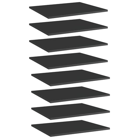 Vidaxl wandschappen 8 st 60x50x1,5 cm bewerkt hout hoogglans zwart