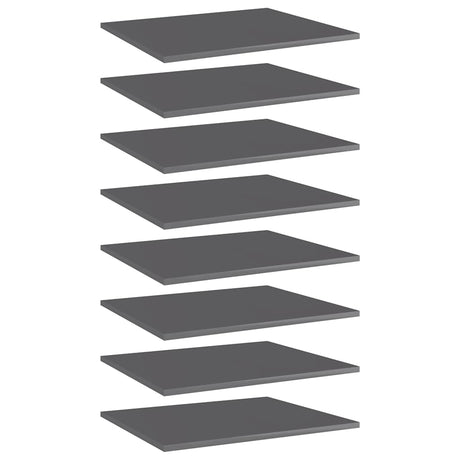 Vidaxl wandschappen 8 st 60x50x1,5 cm bewerkt hout hoogglans grijs